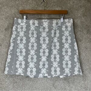 Rip Skirt Hawaii Womens Large Gray White Wrap Quick Dry Adjustable Waist- 3903